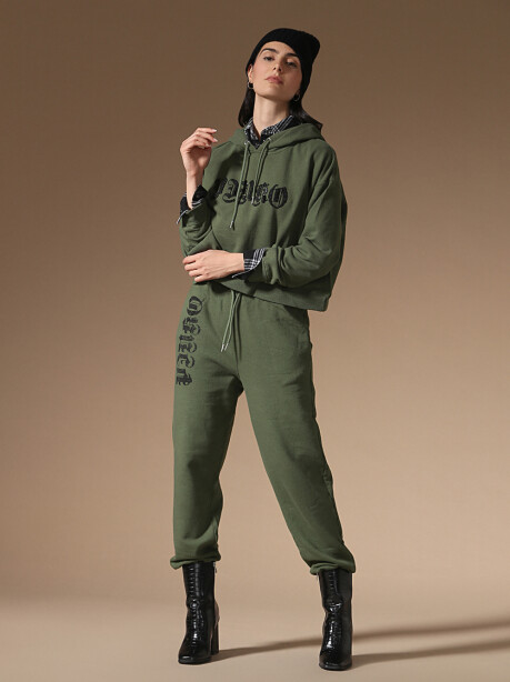 Organic cotton fleece joggers - 1