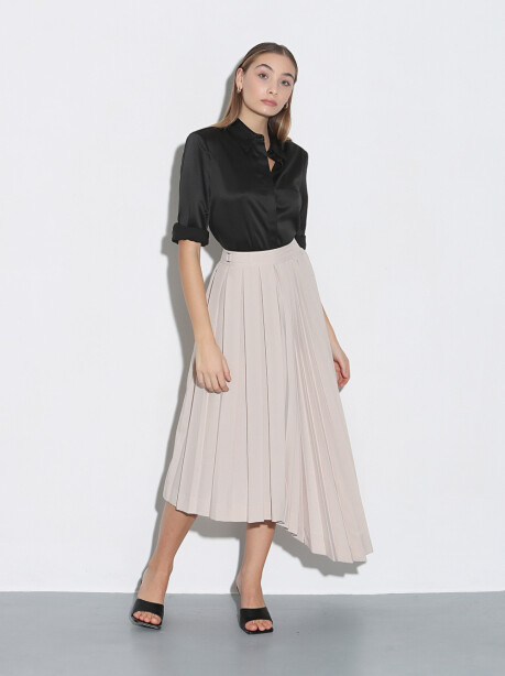 Asymmetrical pleated skirt - 3