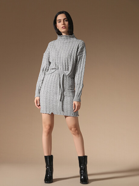 Cable knit miniskirt - 3
