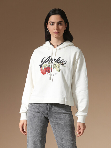 Rose print hoodie - 3