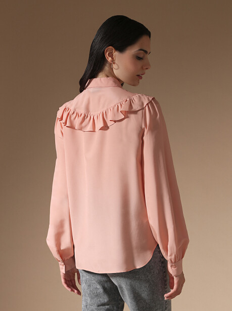 Blouse in habutai with ruffles - 2