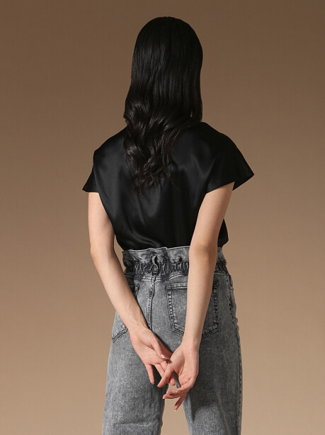 Stretch satin blouse - 2