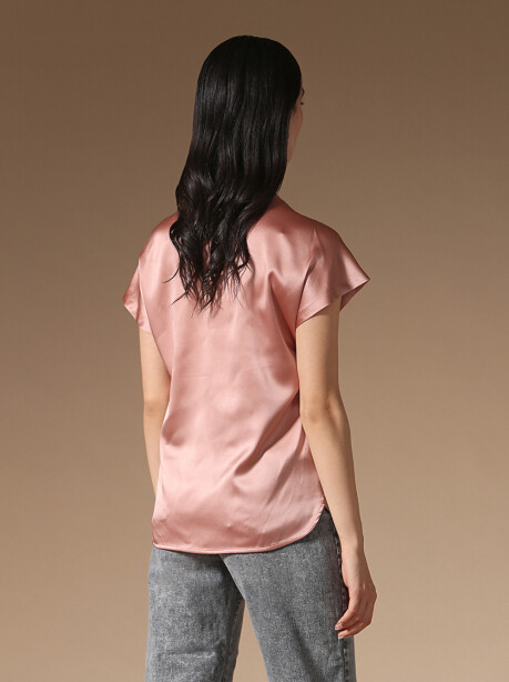 Blusa in satin stretch - 2