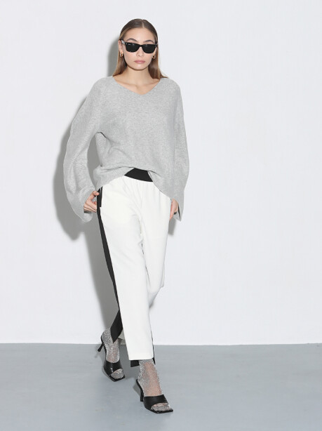Soft two-tone trousers - 4