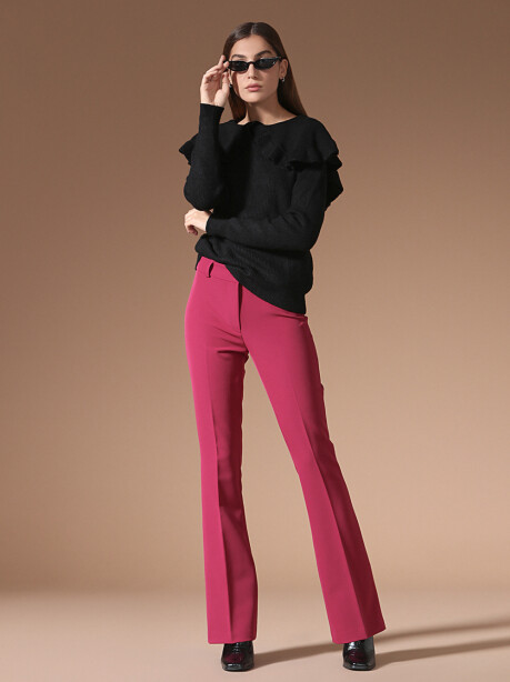 Pantaloni classici modello flare - 3