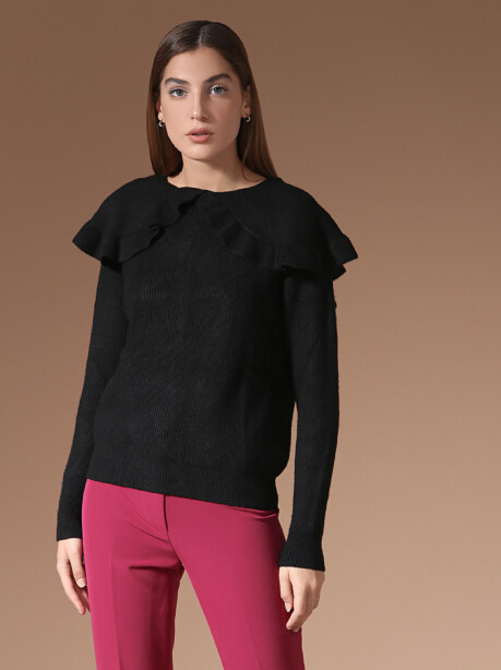 Maglia a costine con rouches - 4