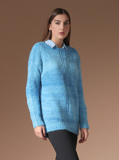 Maxi sweater in alpaca and mohair blend - 5
