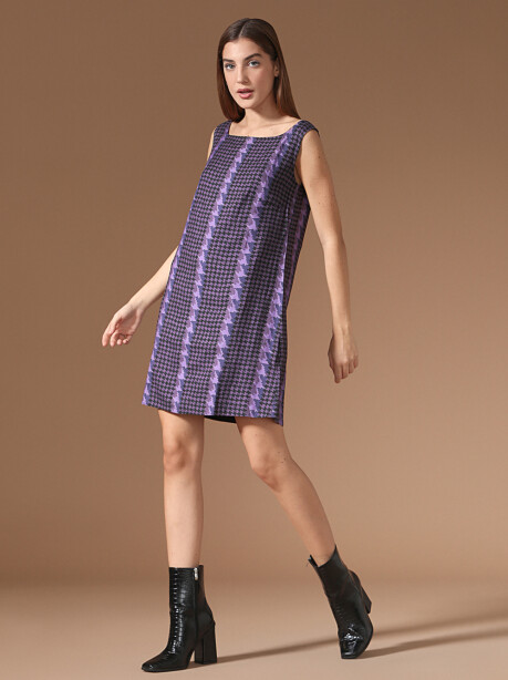 Vestito fantasia pied de poule - 4