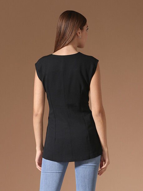 Blusa sartoriale in lana - 6