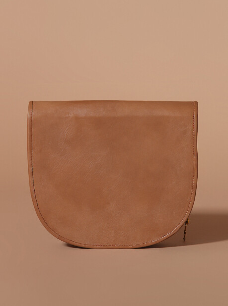 Borsa modello tolfa in pelle cognac - 2