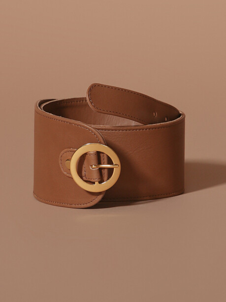 High leather belt - 4