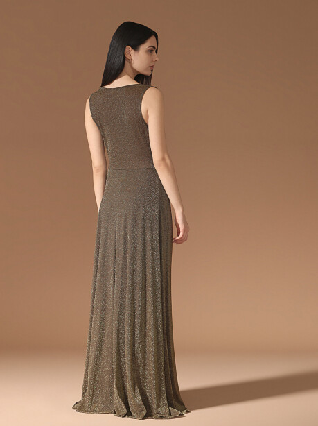 Elegant dress with knot drape - 4