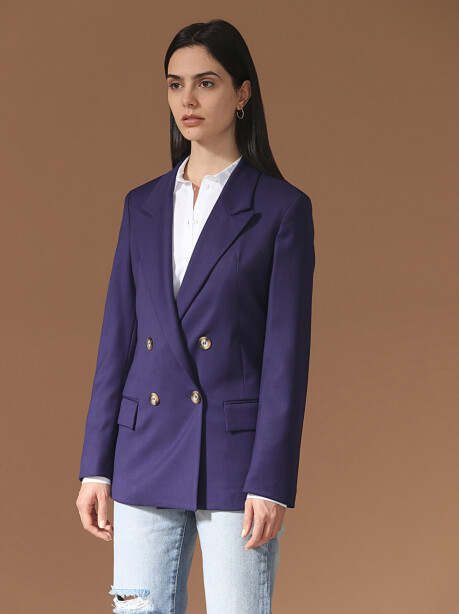 Four-button blazer with peak lapels - 5