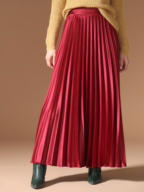 Long pleated skirt - 5
