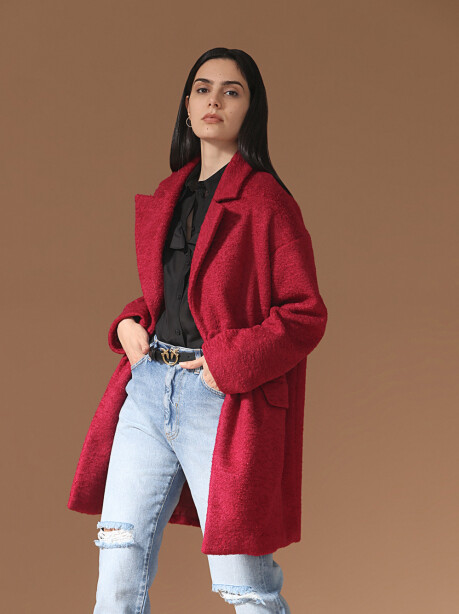 Solid color two-button coat - 4