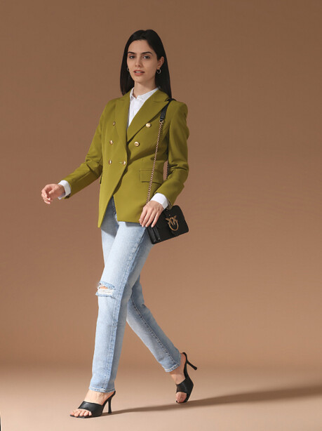 Six-button military model blazer - 4