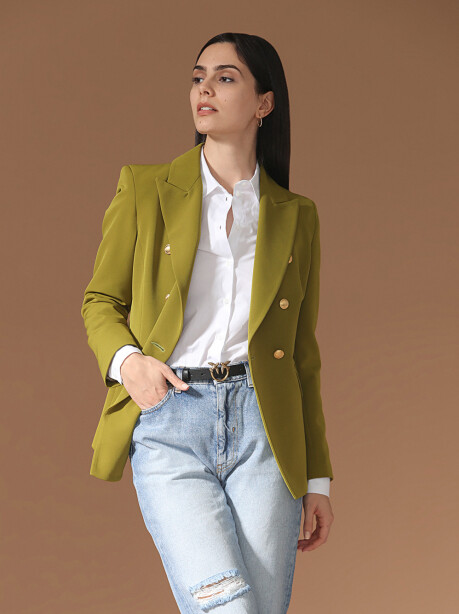 Six-button military model blazer - 3