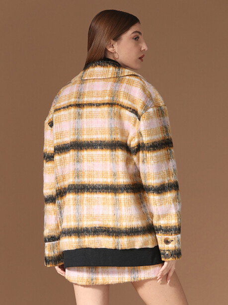 Giacca scozzese effetto plaid - 5