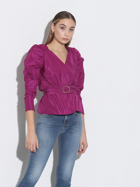 Blusa in taffetà - 3