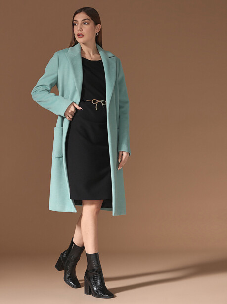 Long coat with sash - 3