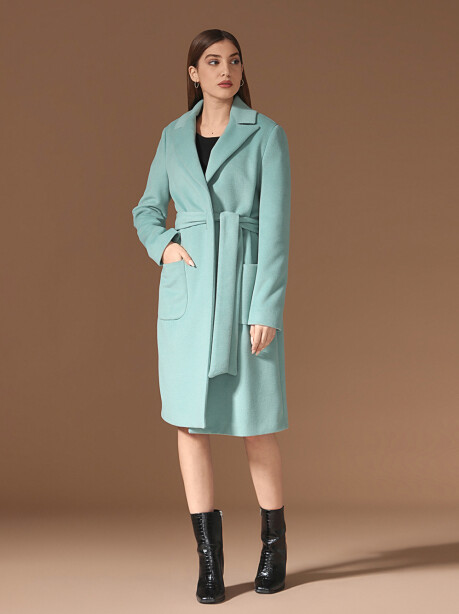 Long coat with sash - 4