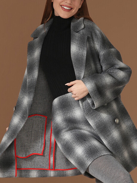 Cappotto fantasia check - 4