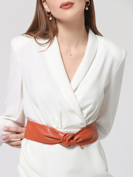 Wrap dress with belt - 4