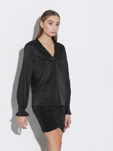 Blusa in raso di seta - 1