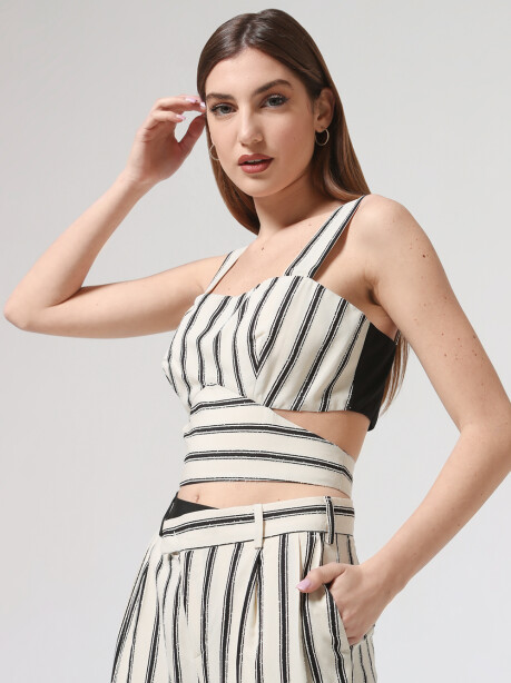 Striped crop top - 3