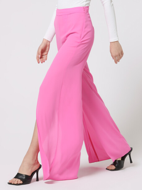 Wide trousers with slits - 3
