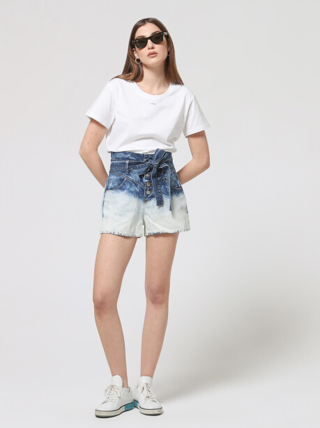 Degradè shorts with belt at the waist - 4