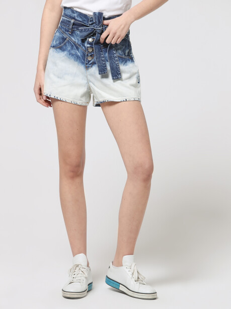 Degradè shorts with belt at the waist - 5