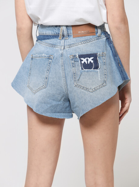 Shorts butterfly in denim bleach - 3