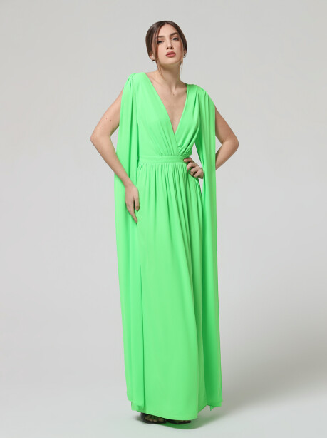 Long dress with side slits on the shoulders - 5