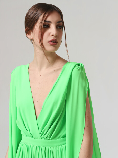 Long dress with side slits on the shoulders - 6