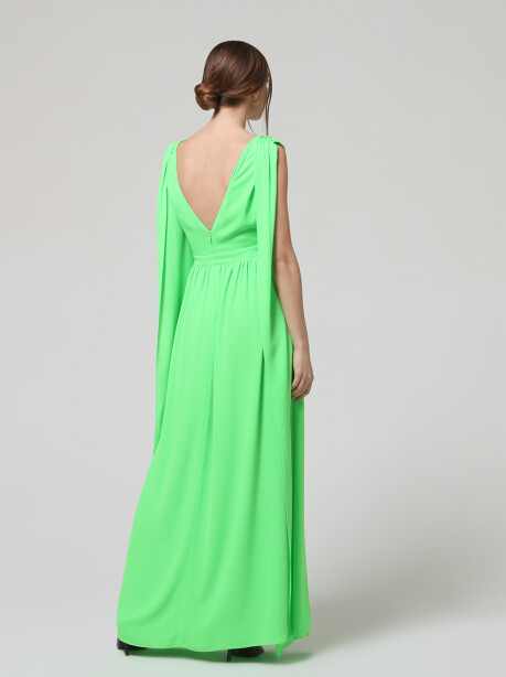 Long dress with side slits on the shoulders - 4