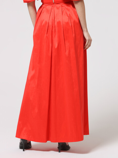 Skirt with pleats in shantung - 5