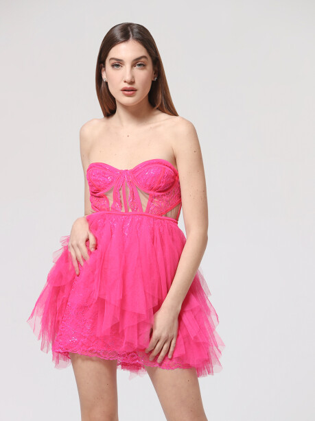 Vestito corto in tulle - 3