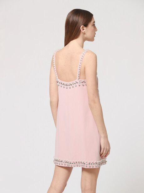 Mini dress with jewel applications - 4