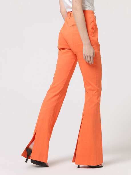 Flare trousers in linen canvas - 2