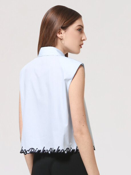 Sleeveless poplin shirt - 2