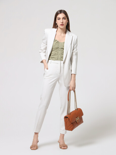 Trousers in scuba fabric stitch - 1