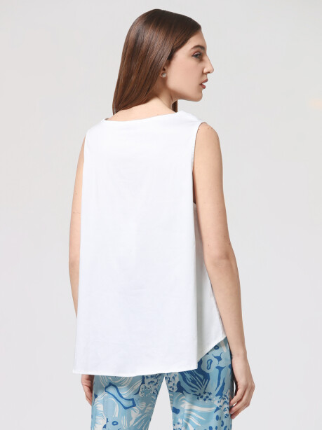 Blusa giromanica in cotone - 6