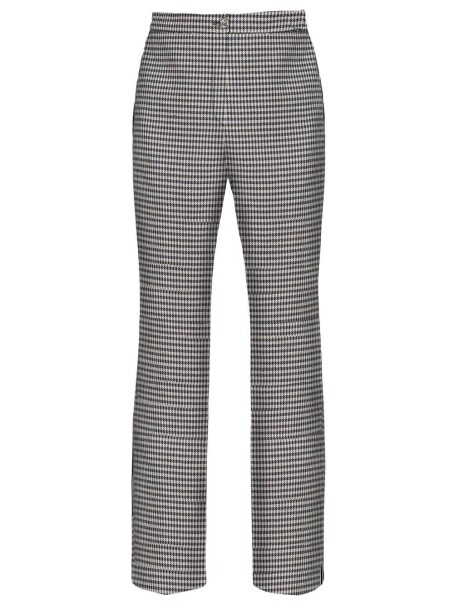 Houndstooth stretch gingham trousers - 1