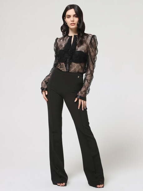 Structured flare trousers - 3