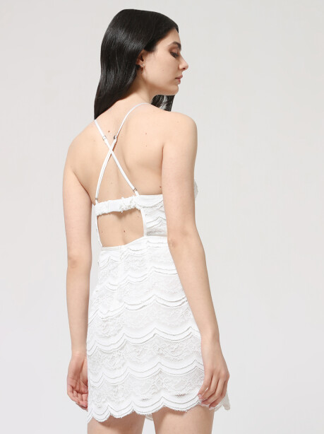 Lace mini dress - 4