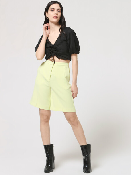 Stretch crêpe bermuda shorts - 1