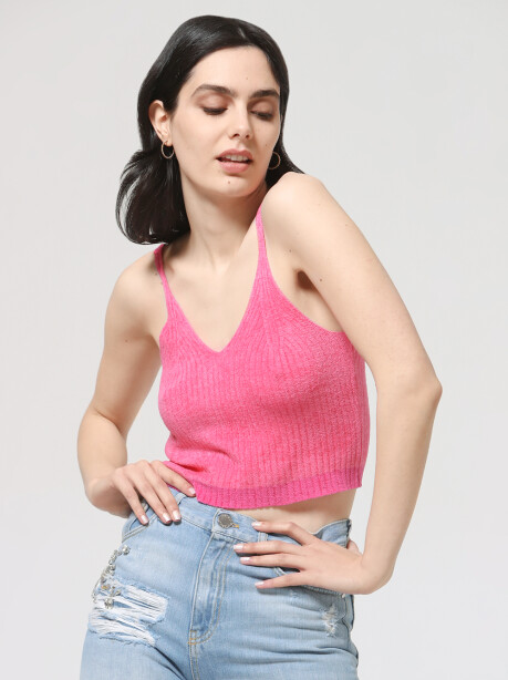 Short top in ribbed knit - 3