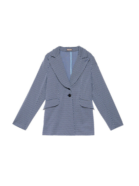 Honeycomb patterned blazer - 1