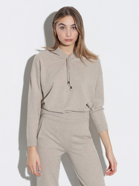 Hooded sweater in wool and cashmere - 6